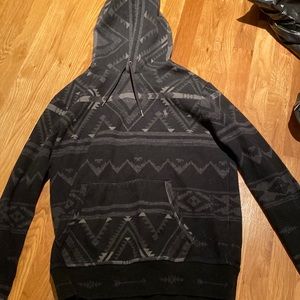Ralph Lauren Black Aztec Hoodie Men’s Medium